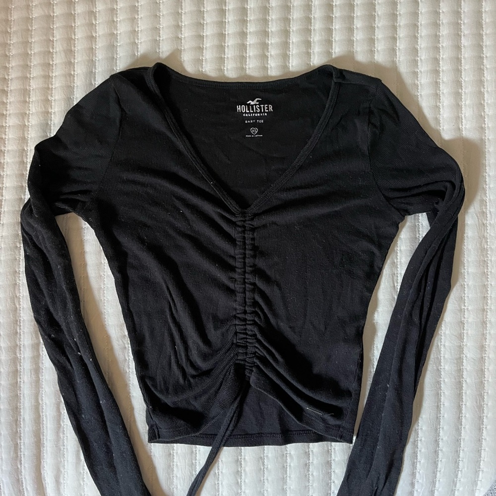hollister drawstring top
